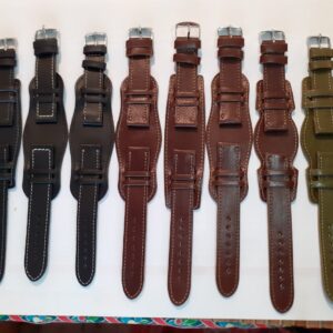 Curea ceas militară navy reglabilă din piele naturală