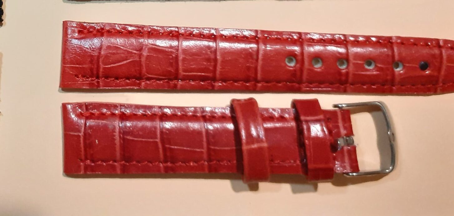 Curea ceas piele cu bombeu tip croco - imagine 7