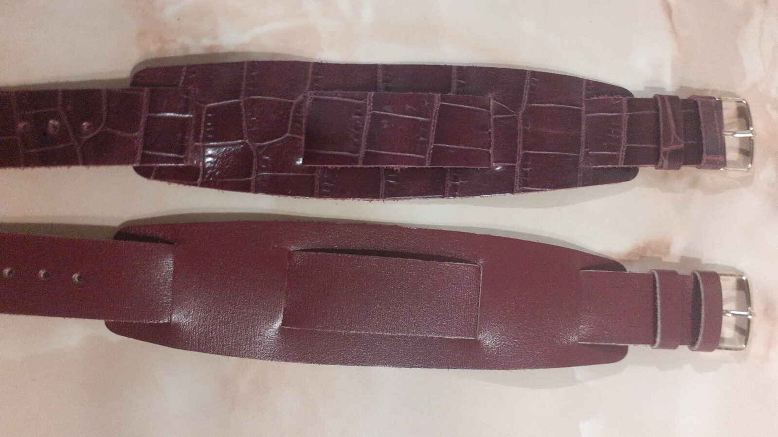 Curele ceas duble model rusesc vintage din piele naturală - imagine 5