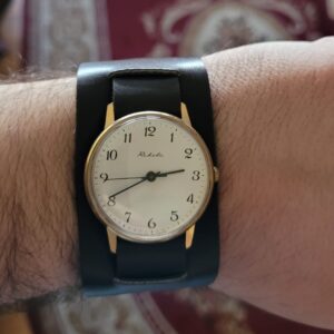 Curele ceas duble model rusesc vintage din piele naturală