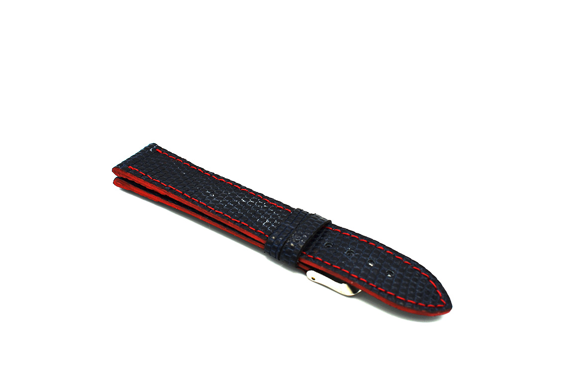 Curea ceas piele iguana albastru