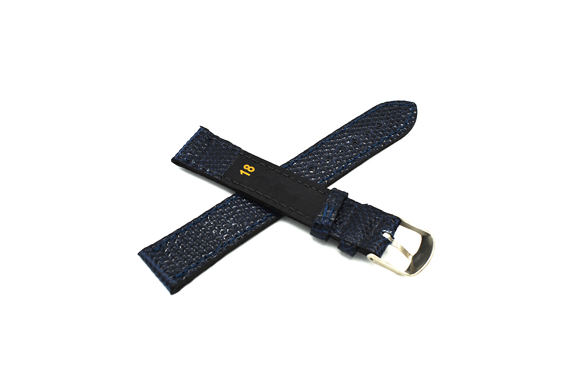 Curea ceas piele iguana albastru - imagine 4