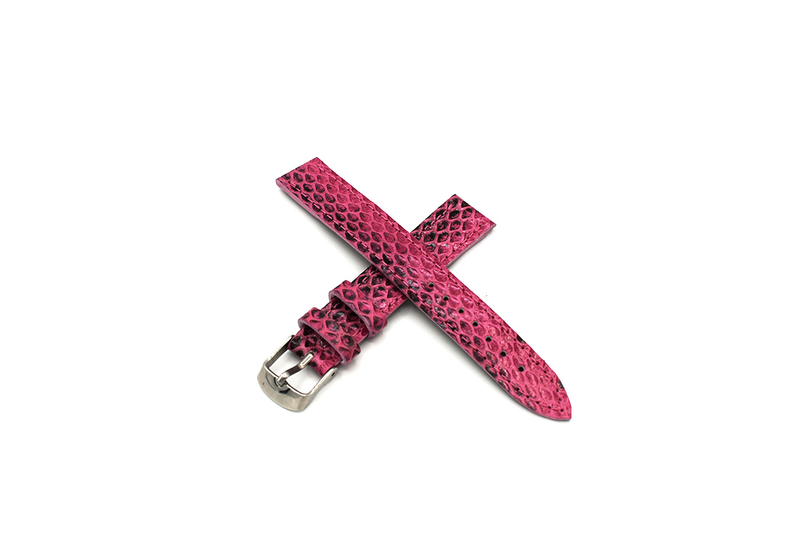 Curea ceas piele sarpe roz - imagine 4