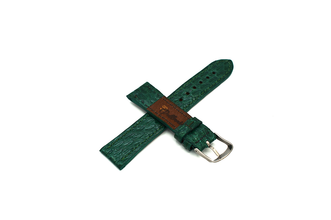 Curea ceas piele sarpe verde - imagine 2