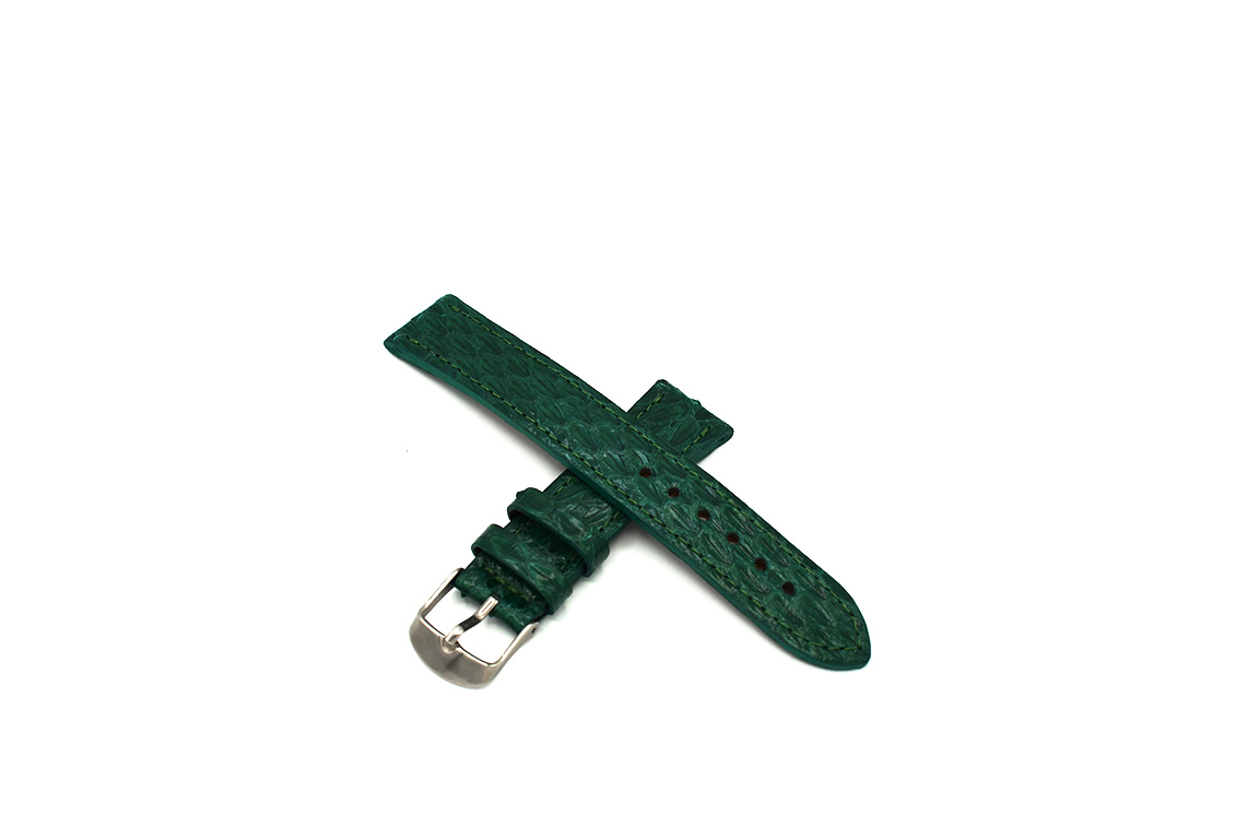 Curea ceas piele sarpe verde - imagine 3