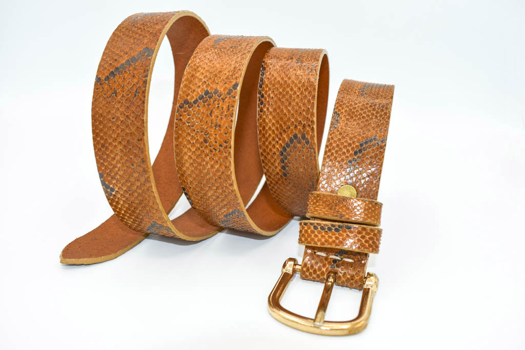 Curea din piele șarpe - imagine 2