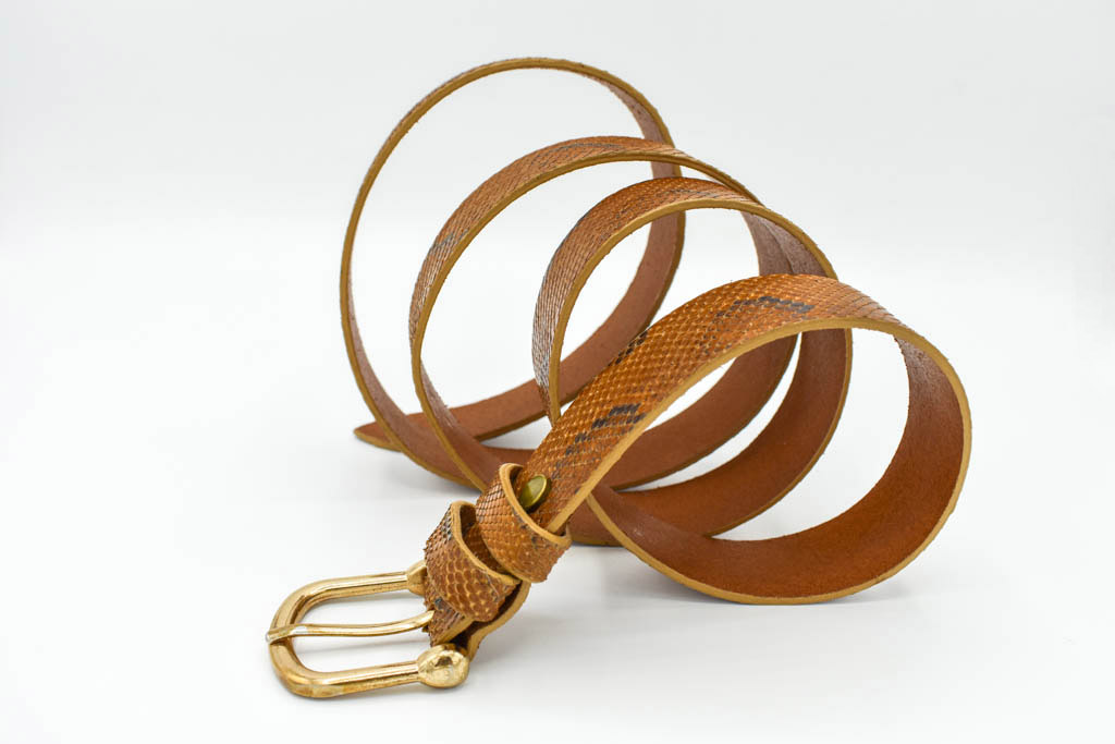 Curea din piele șarpe - imagine 3