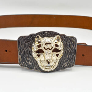 Curea piele cu pafta animal