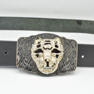 Curea piele cu pafta animal