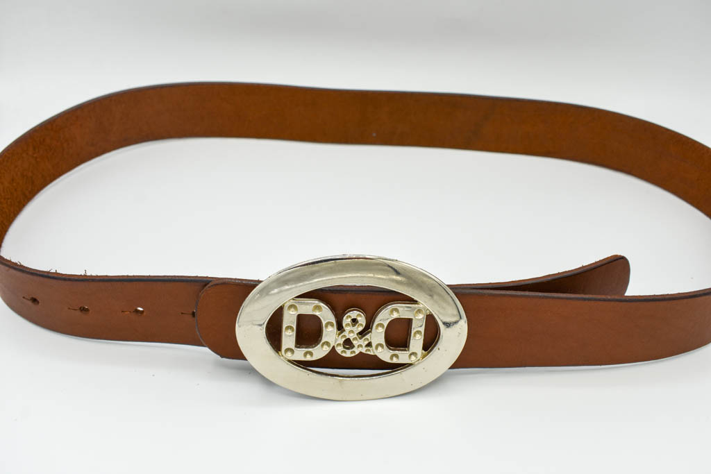 Curea piele maro D&D - imagine 3