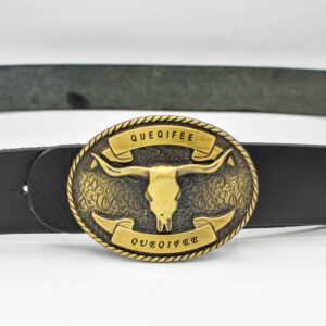 Curea piele cu pafta trofeu taur