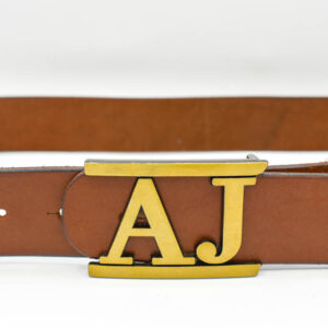 Curea piele cu pafta AJ interschimbabilă