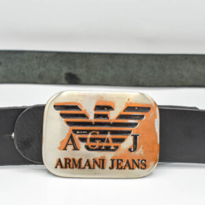 Curea piele cu pafta AJ vintage