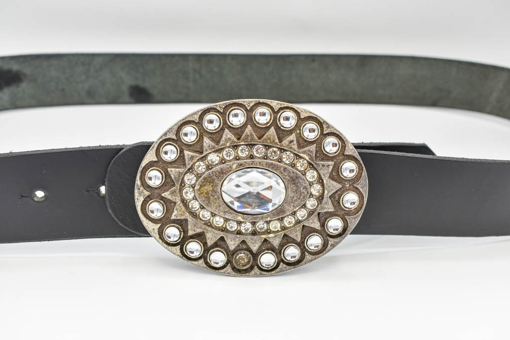 Curea damă piele cu pafta vintage - imagine 2