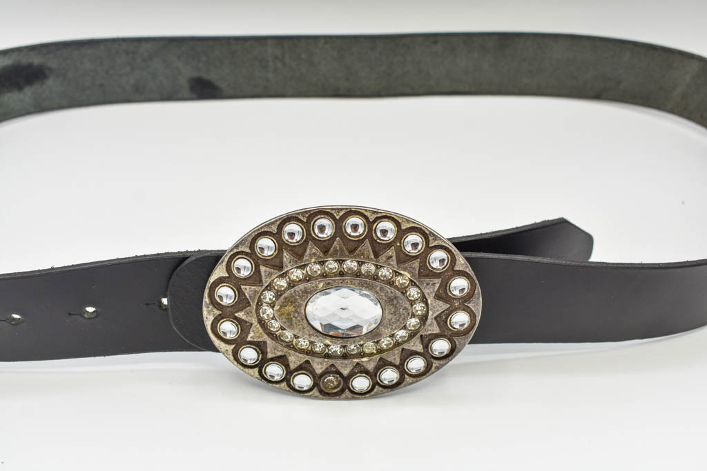 Curea damă piele cu pafta vintage - imagine 3