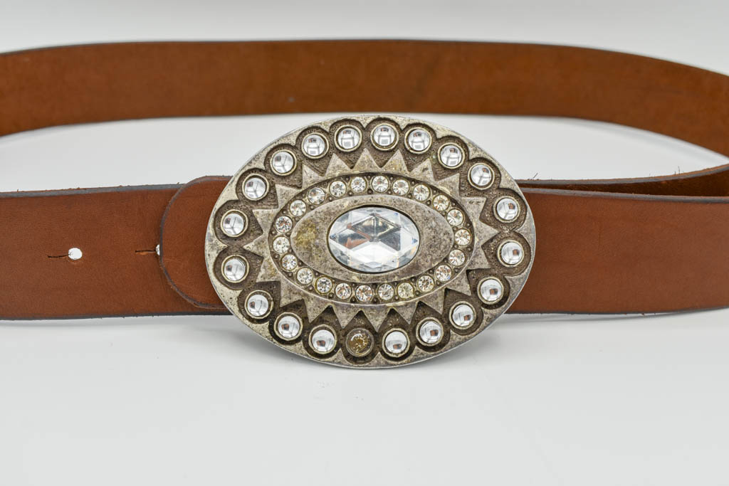 Curea damă piele cu pafta vintage